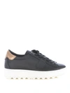 PHILIPPE MODEL MADELEINE BLACK LEATHER LOW TOP SNEAKERS