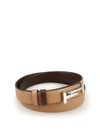 TOD'S DOUBLE T REVERSIBLE LEATHER BELT
