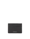 BURBERRY BLACK GRAINED LEATHER CARDHOLDER