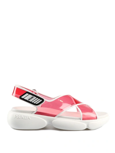 Prada Cloudbust Sandals In Dark Pink