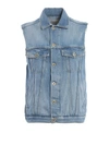 DONDUP COTTON LIGHT WASHED DENIM WAISTCOAT