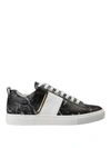 VERSACE MARBLE EFFECT LEATHER SNEAKERS