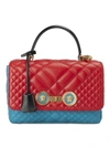 VERSACE ICON BICOLOUR QUILTED LEATHER BAG
