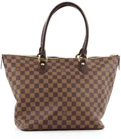 Pre-owned Louis Vuitton Saleya Damier Ebene Mm Brown