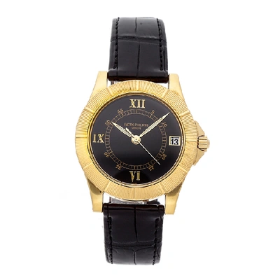 Pre-owned Patek Philippe Neptune 5081j-001 In Yellow Gold
