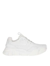 FERRAGAMO TOTAL WHITE LEATHER MID TOP SNEAKERS