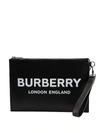 BURBERRY Edin contrasting logo leather pouch