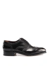 FERRAGAMO BORD BLACK LEATHER OXFORD BROGUES