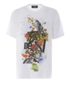 DSQUARED2 FLORAL PRINT WHITE T-SHIRT