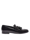 BARRETT FRINGED AND TASSELLED BRUSHED LEATHER LOAFERS