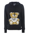 MOSCHINO TEDDY BEAR PATCH BLACK HOODIE