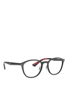 RAY BAN RED TEMPLE TIPS ACETATE EYEGLASSES