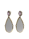 ALEXANDER MCQUEEN FRAME PENDANT EARRINGS WITH CRYSTALS
