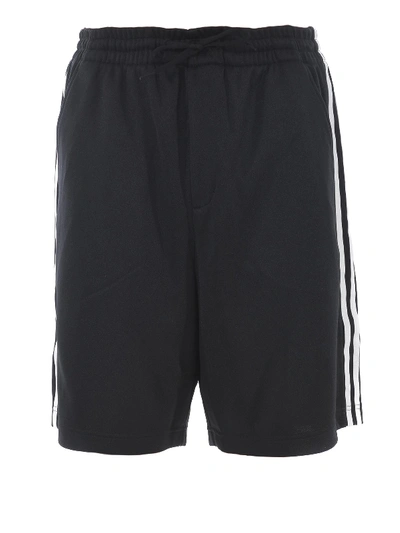 Y-3 3-stripes Track Short Trousers In Black