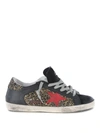 GOLDEN GOOSE Superstar leather and glitter sneakers