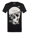 PHILIPP PLEIN SKULL PRINT BLACK T-SHIRT