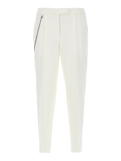 Bottega Veneta Wool Blend Tailored Trousers In White