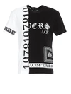 VERSACE TWO-TONE COTTON PRINTED T-SHIRT