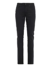 SAINT LAURENT BLACK STRETCH DENIM JEANS