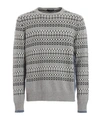 PRADA PATTERNED WOOL AND CASHMERE JACQUARD SWEATER