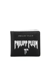 PHILIPP PLEIN ROCK PP SAFFIANO FAUX LEATHER WALLET