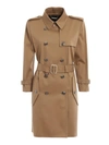 GIVENCHY CLASSIC COTTON TRENCH COAT WITH SHOULDER PADS