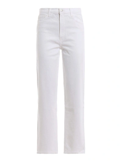 J Brand Sallie Mid Rise Bootcut Jeans In Blanc