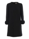 VALENTINO EMBROIDERED CREPE COUTURE LITTLE BLACK DRESS