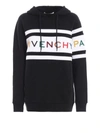 GIVENCHY MULTICOLOUR LOGO EMBROIDERY TWO-TONE HOODIE