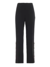 PRADA FLARED TROUSERS WITH GOLD TONE BUTTONS