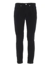 DONDUP GEORGE BLACK CORDUROY SKINNY TROUSERS