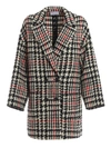 RED VALENTINO HOUNDSTOOTH TWEED OVERSIZED COAT