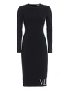 VALENTINO VLTN INTARSIA SHEATH DRESS