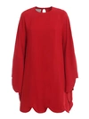 VALENTINO RED DOUBLE-FACE VISCOSE DRESS