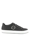 PHILIPP PLEIN STATEMENT BLACK LEATHER SNEAKERS