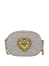 DOLCE & GABBANA DEVOTION QUILTED LEATHER CROSS BODY BAG