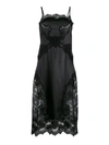 Dolce & Gabbana Lace Detailed Silk Blend Dress In Black