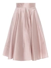 DOLCE & GABBANA SILK SHANTUNG SKIRT WITH POCKETS