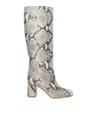RED VALENTINO PYTHON PRINT LEATHER BOOTS