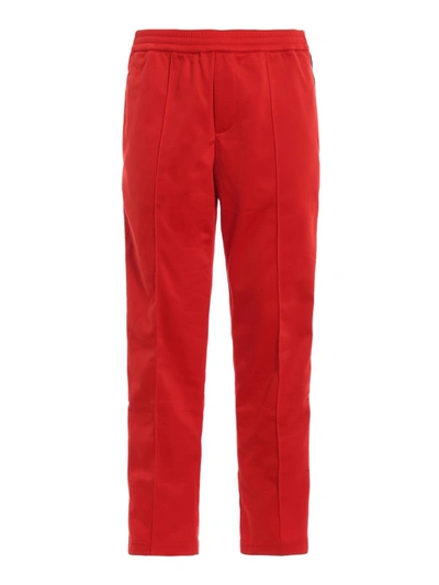 Prada Pantaloni Sportivi Con Bande Laterali In Red