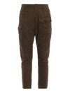 DSQUARED2 SPOTTED AND SCRAPED CARGO CHINO TROUSERS