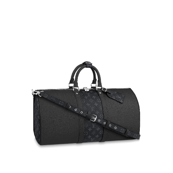 Pre-Owned Louis Vuitton Keepall Bandouliere Monogram Eclipse 50 Black | ModeSens