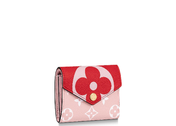 Pre-Owned Louis Vuitton Zoe Wallet Monogram Giant Red/pink | ModeSens