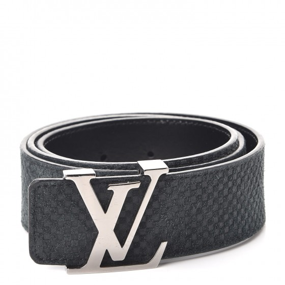 Pre-Owned Louis Vuitton Belt Lv Initiales Damier Mini Noir Black | ModeSens