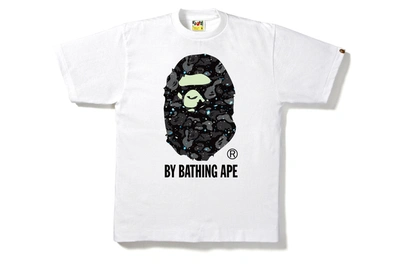 Pre-owned Bape Space Camo By Bathing Tee White