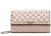 VALENTINO GARAVANI ROCKSTUD SPIKE CHAIN CLUTCH POUDRE,F1C93859-328E-441B-99E3-7D36CA70BA1F