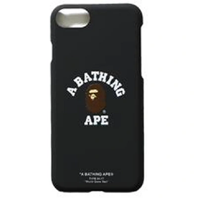 Bape College Iphone 8 Plus Case Black In Black