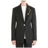 Versace Medusa Plaque Single-breasted Blazer In Black