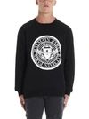 BALMAIN BALMAIN LOGO CREST CREWNECK JUMPER