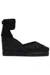 CASTAÃ±ER CARINA 80 CROCHETED COTTON WEDGE ESPADRILLES,3074457345620541949